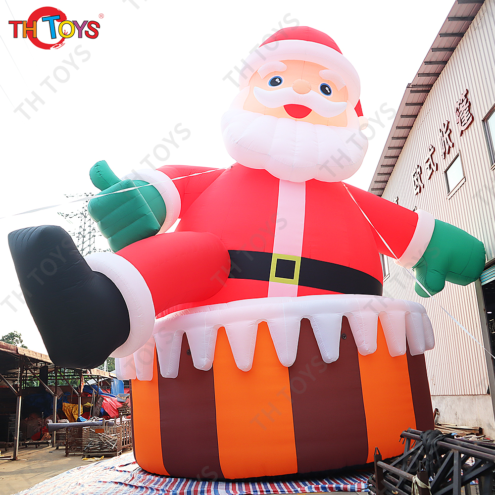 Giant 26/33FT Christmas Inflatable Santa with Blower, Premium Inflatable Outdoor Santa Claus for Christmas Yard Decoration