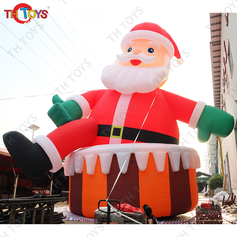 Giant 26/33FT Christmas Inflatable Santa with Blower, Premium Inflatable Outdoor Santa Claus for Christmas Yard Decoration