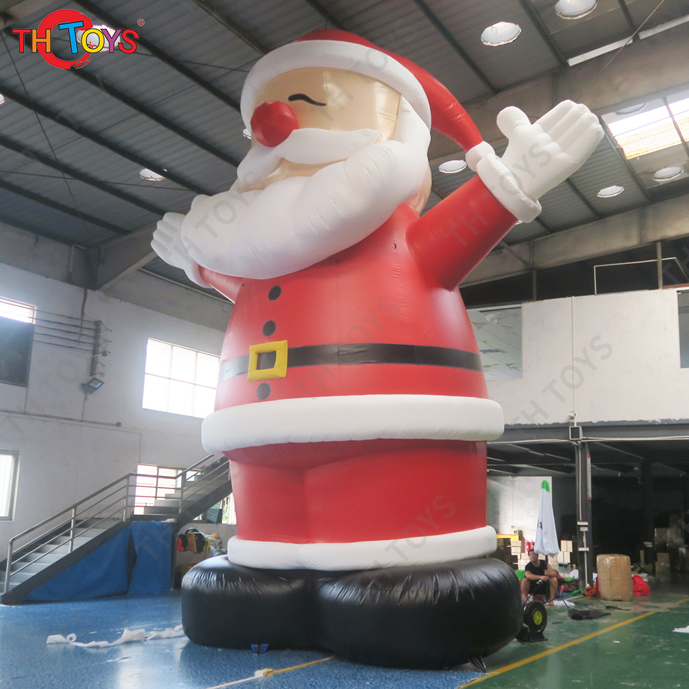 8m/10m Xmas Inflatable Santa Inflatable Model Outdoor Ornament Christmas Gift Party New Year Props Decoration