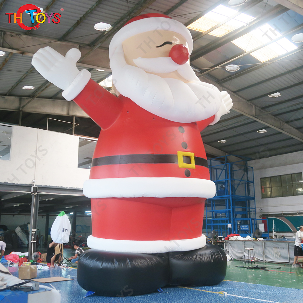 8m/10m Xmas Inflatable Santa Inflatable Model Outdoor Ornament Christmas Gift Party New Year Props Decoration