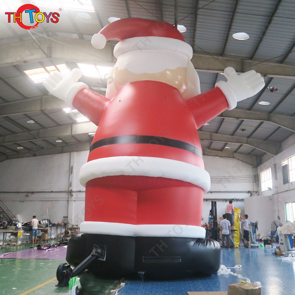 8m/10m Xmas Inflatable Santa Inflatable Model Outdoor Ornament Christmas Gift Party New Year Props Decoration