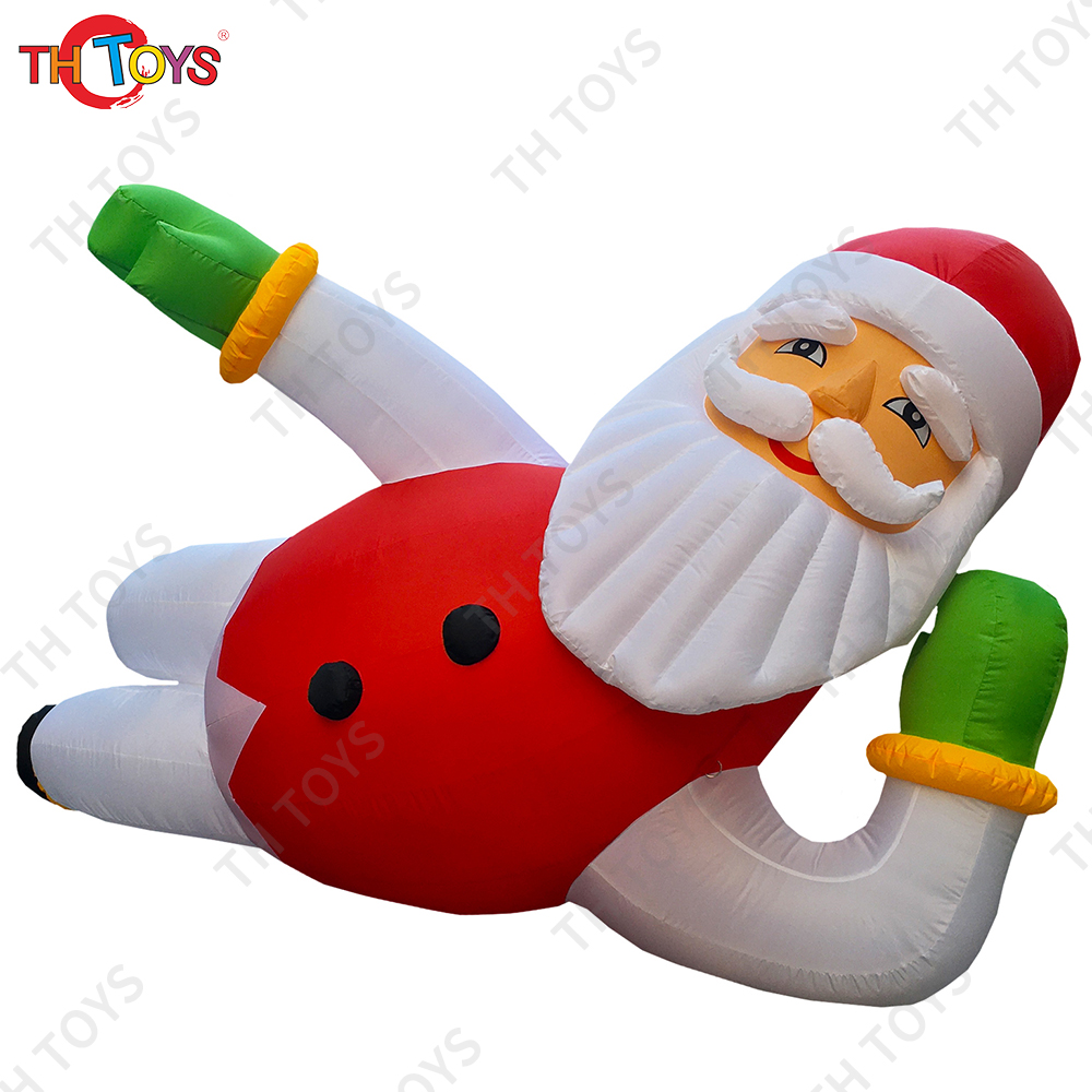 Free Shipping Inflatable Santa Claus Lying on Ground Christmas Outdoor Advertising Decorations Cartoon