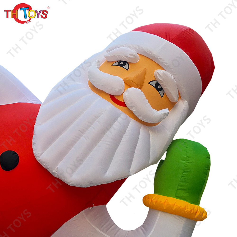 Free Shipping Inflatable Santa Claus Lying on Ground Christmas Outdoor Advertising Decorations Cartoon