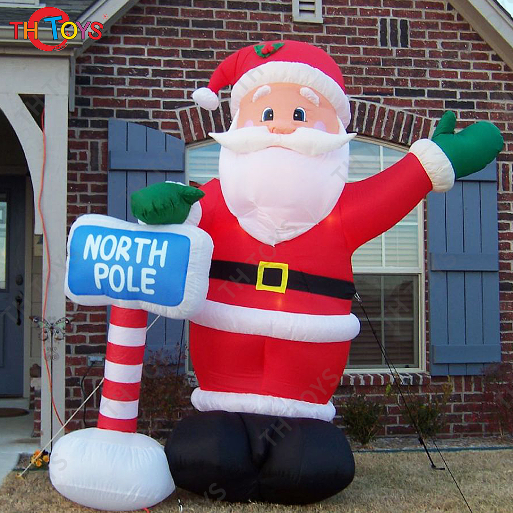 Free door shipping 6m 20ft high giant inflatable santa claus cartoon for sale, Christmas decoration inflatable santa air balloon