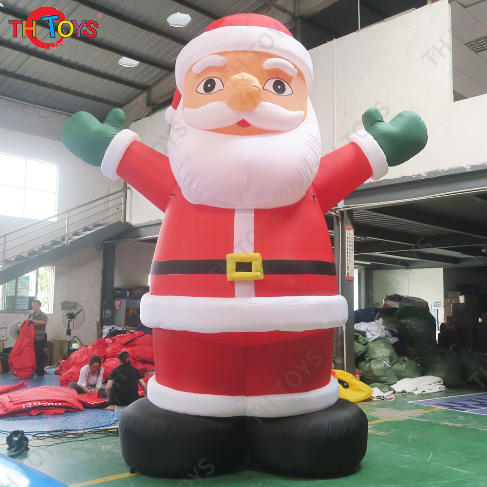 Free air ship to door!13ft 4m high giant Christmas inflatable Santa Claus, Xmas advertising santa claus balloon outdoor