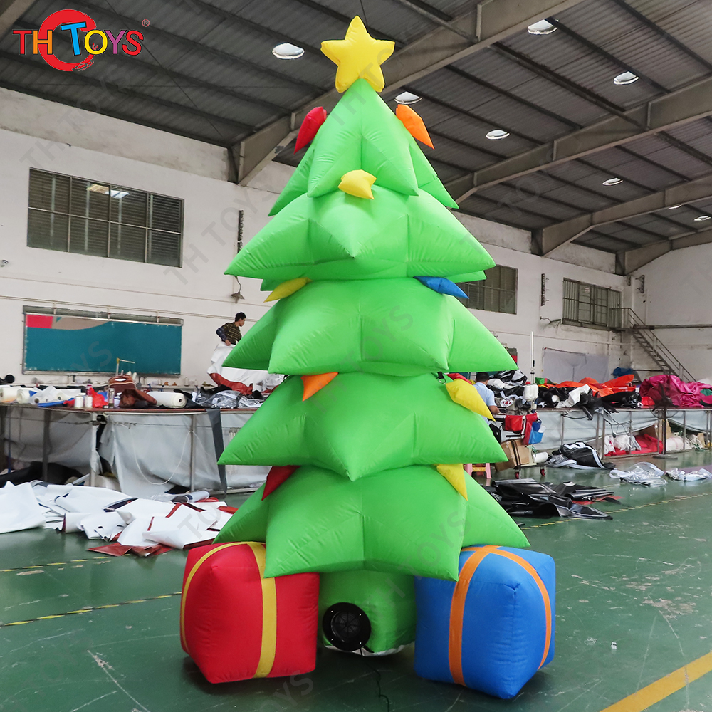 Free Ship to Door Inflatable Christmas Tree Model Xmas Decoration Ground Balloon for Sale
