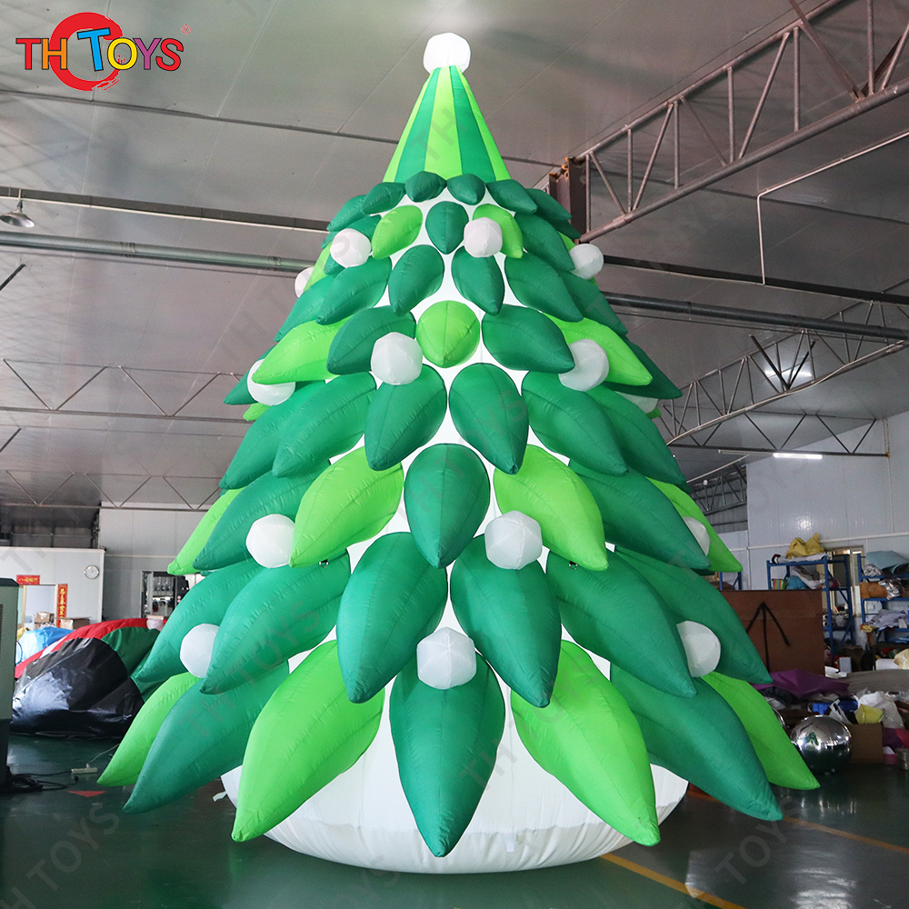 10m 33ft tall Outdoor giant Christmas Decoration inflatable colorful Christmas Green Tree with shinny balls