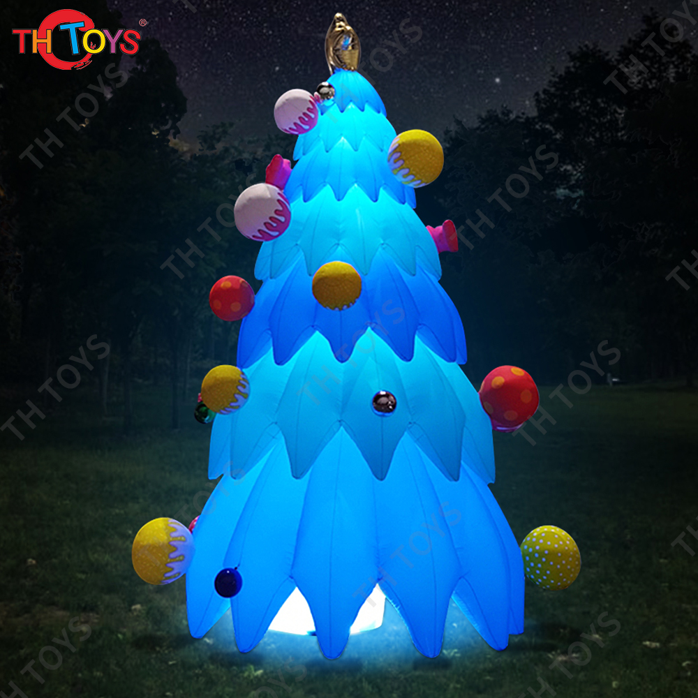 Free Air Shipping To Door,Giant Outdoor Xmas Inflatable Christmas Tree for Mall Holiday Decoration, Giant Blue Tree With Light