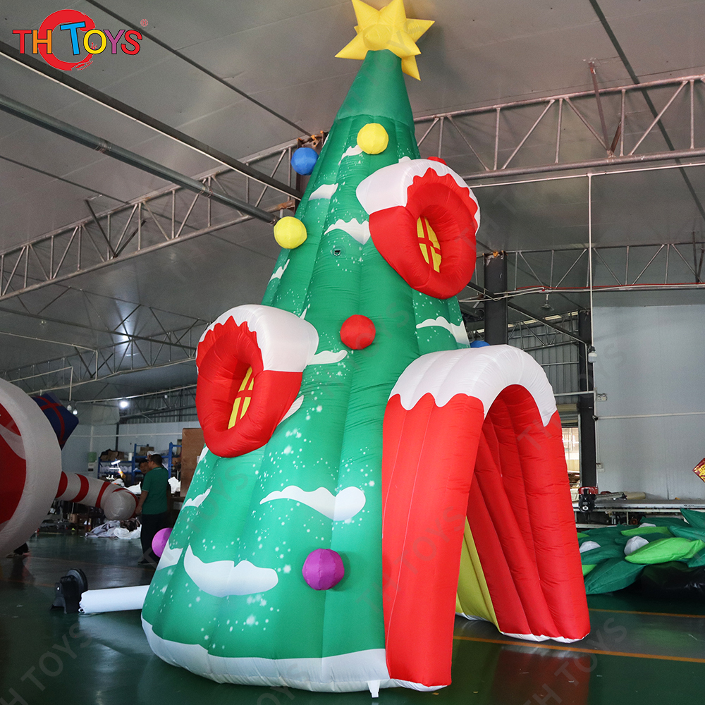 5m 17ft Tall Christmas Inflatables Tree Outdoor Decorations With Led Light inflatable Christmas House