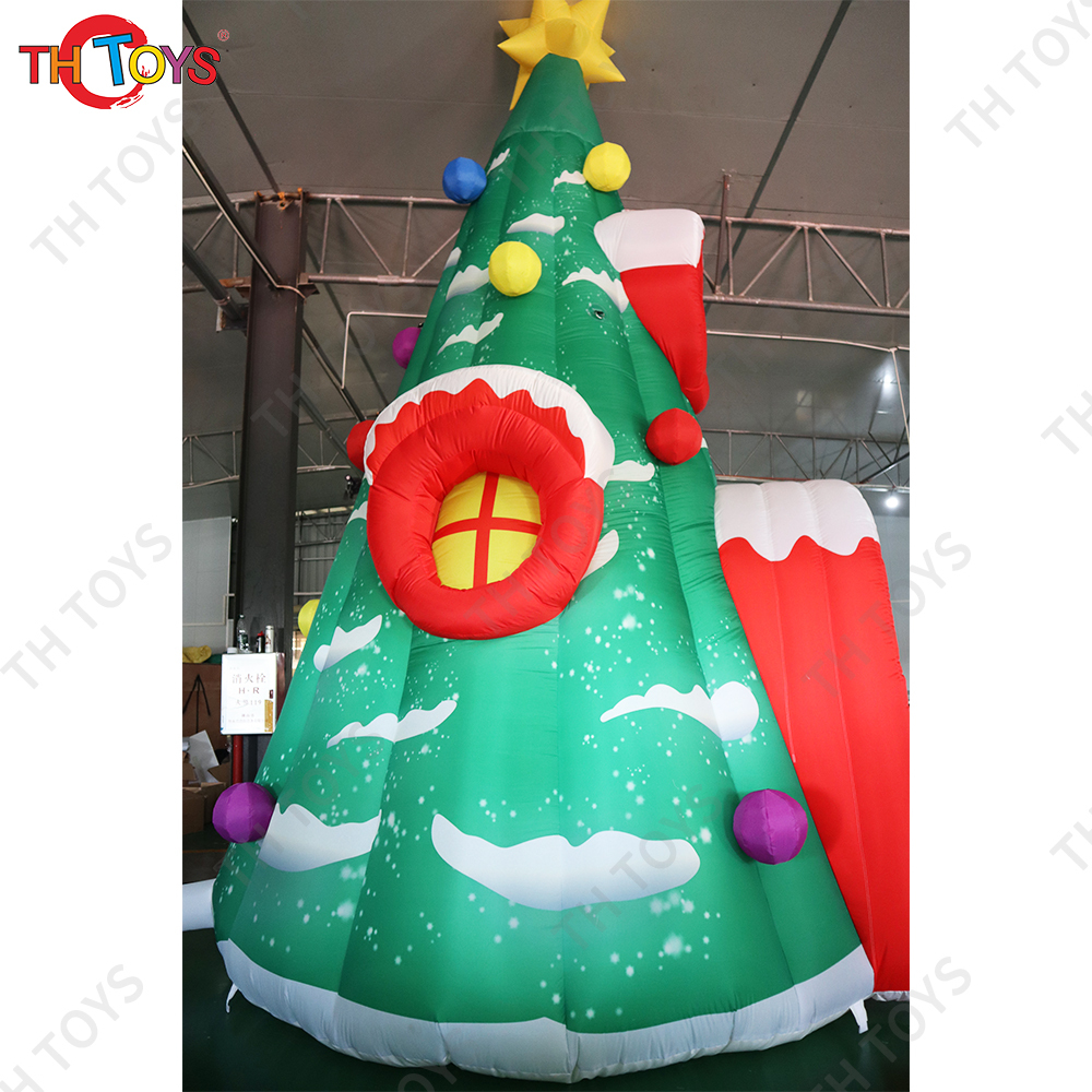 5m 17ft Tall Christmas Inflatables Tree Outdoor Decorations With Led Light inflatable Christmas House