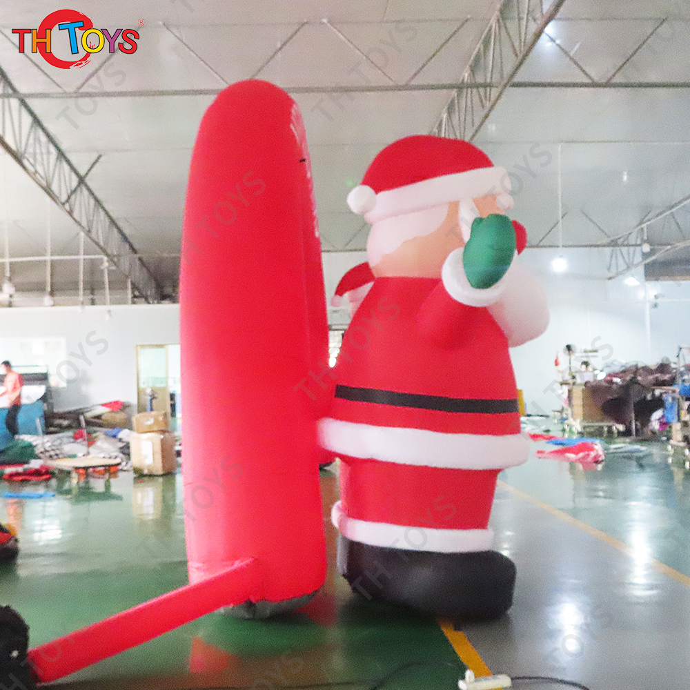 Free Door Shipping 10x5m Santa Claus Christmas Inflatable Arch Archway Entrance for Sale