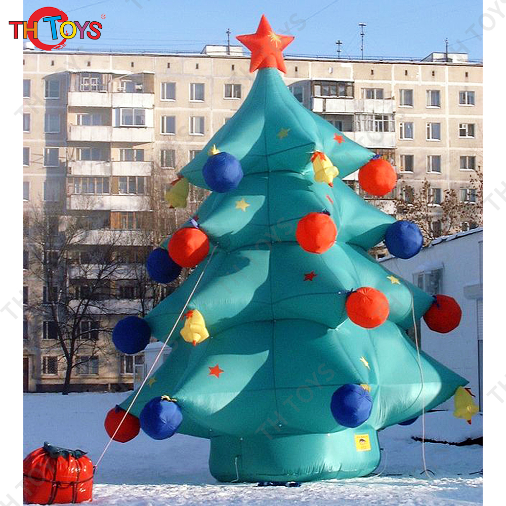 Free Ship to Door Giant Inflatable Christmas Tree Balloon for Outdoor Advertising Decoration