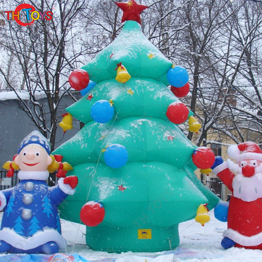 Free Ship to Door Giant Inflatable Christmas Tree Balloon for Outdoor Advertising Decoration
