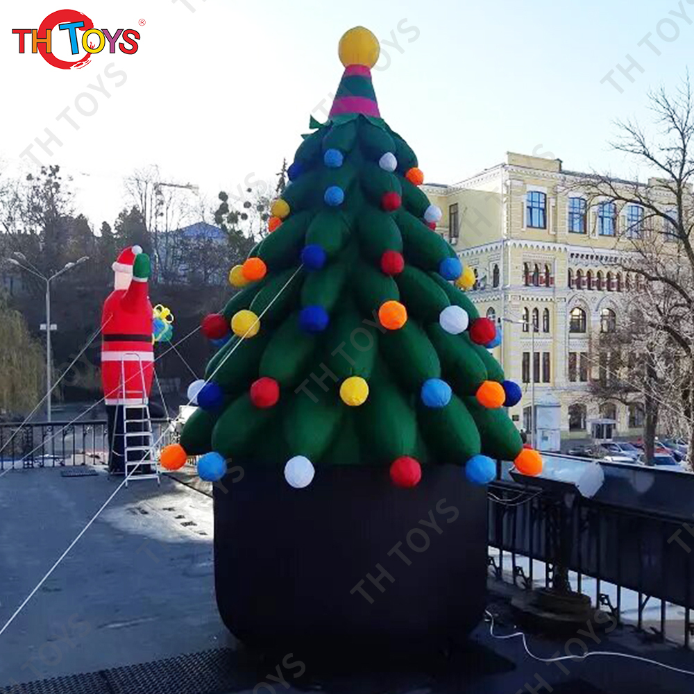 6M/20FT Christmas Inflatable Xmas Tree Outdoor Ornament Christmas Gift Party New Year Indoor Decoration Toys