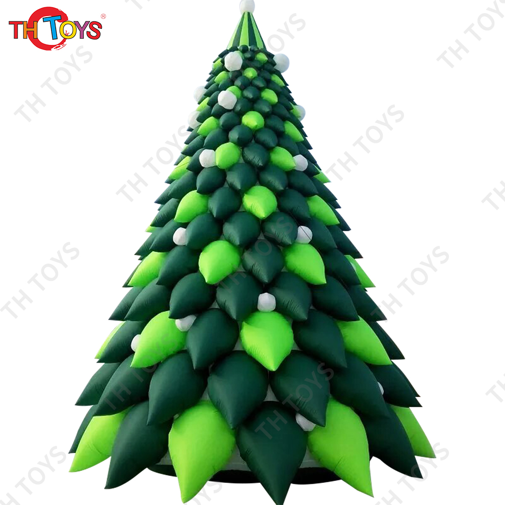 10m 33ft tall Outdoor giant Christmas Decoration inflatable colorful Christmas Green Tree with shinny balls