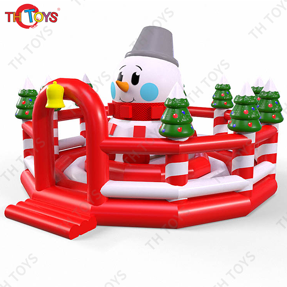 Free Door Shipping Santa Claus Inflatable Bounce House Christmas Bouncer for Rental