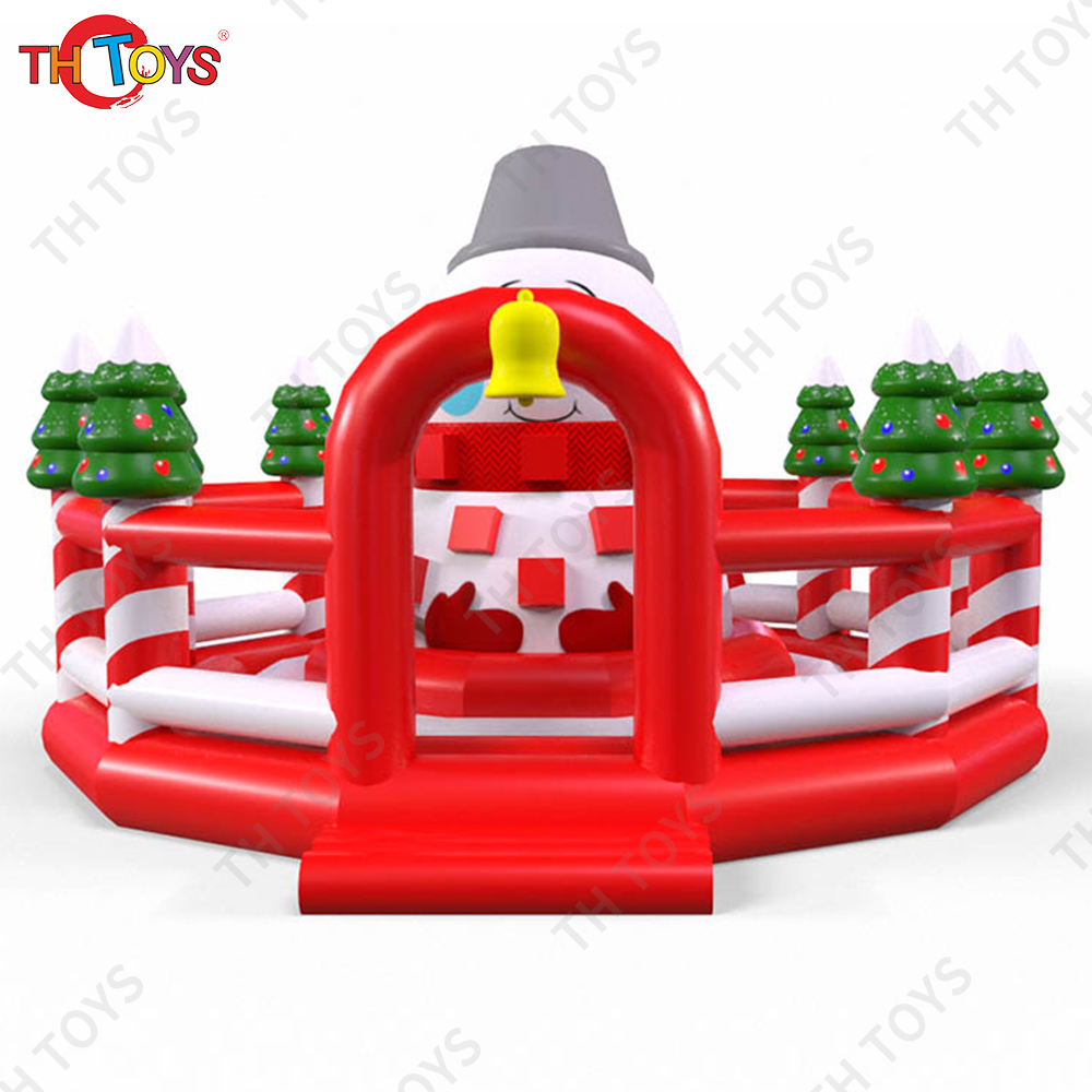 Free Door Shipping Santa Claus Inflatable Bounce House Christmas Bouncer for Rental