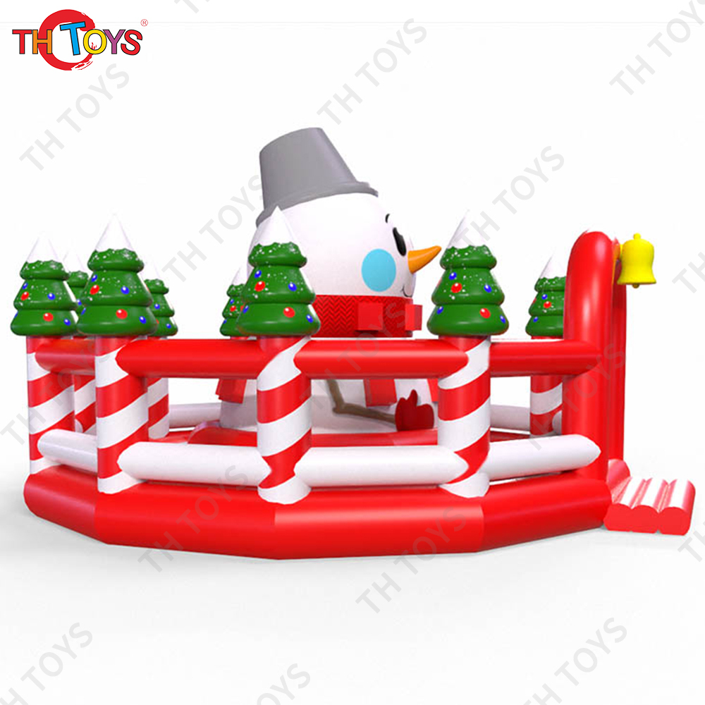 Free Door Shipping Santa Claus Inflatable Bounce House Christmas Bouncer for Rental