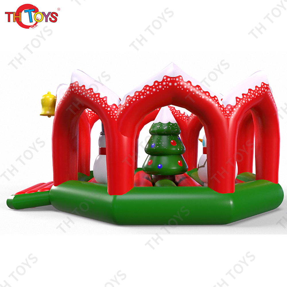 Free Door Shipping Santa Claus Inflatable Bounce House Christmas Bouncer for Rental