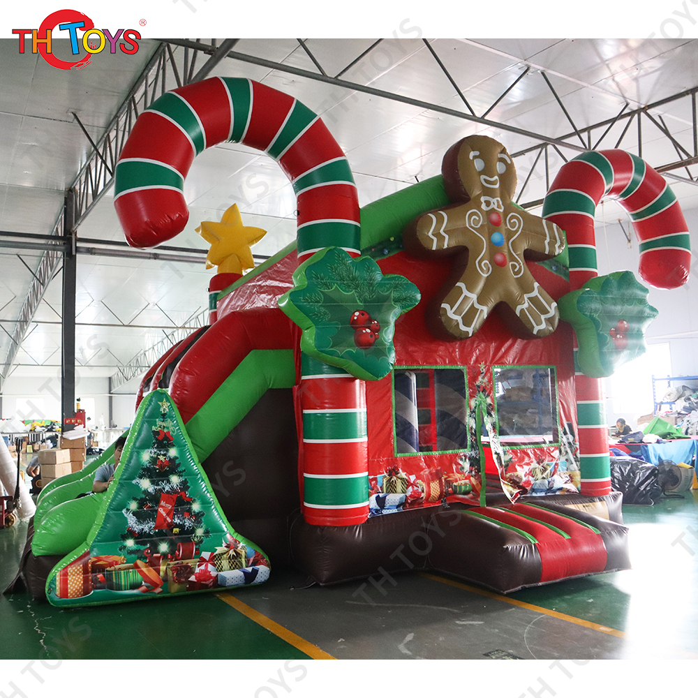 Free Door Shipping 5.6*4.9*4mH Christmas cheap Inflatable Bouncer Jumping Jumper Bounce House Bouncy Castle Slide combo for Sale