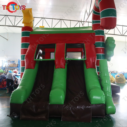 Free Door Shipping 5.6*4.9*4mH Christmas cheap Inflatable Bouncer Jumping Jumper Bounce House Bouncy Castle Slide combo for Sale