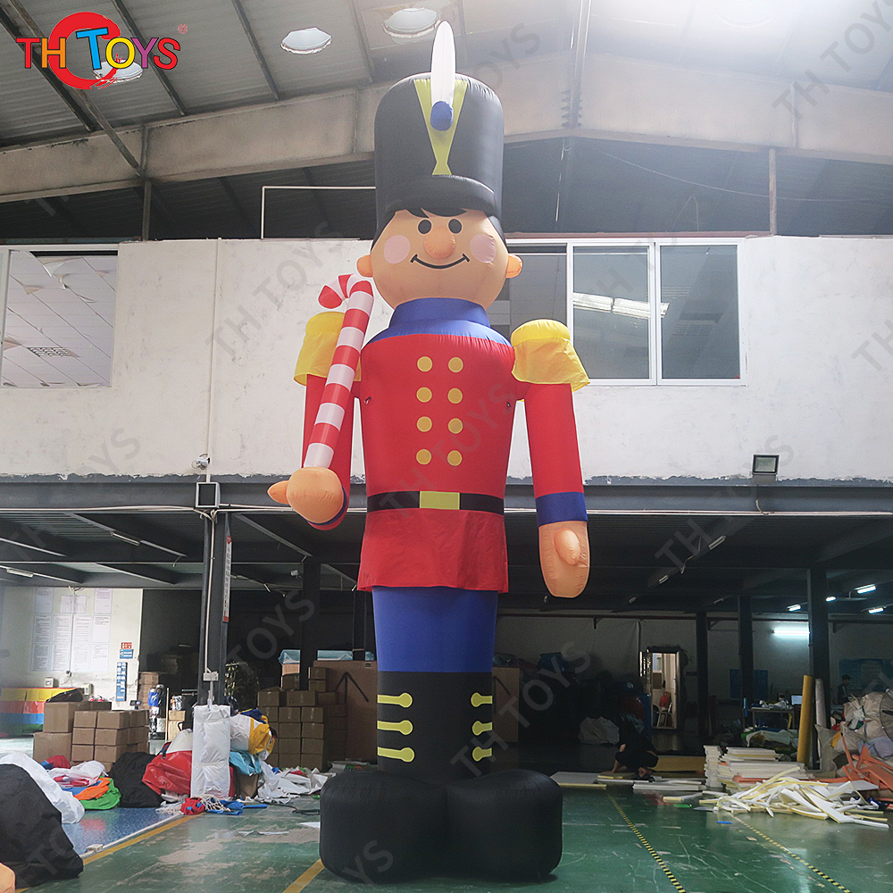 free air ship to door/ 3m10ft or 4m13ft advertising christmas cartoon giant Inflatable christmas soldier for yard decoration