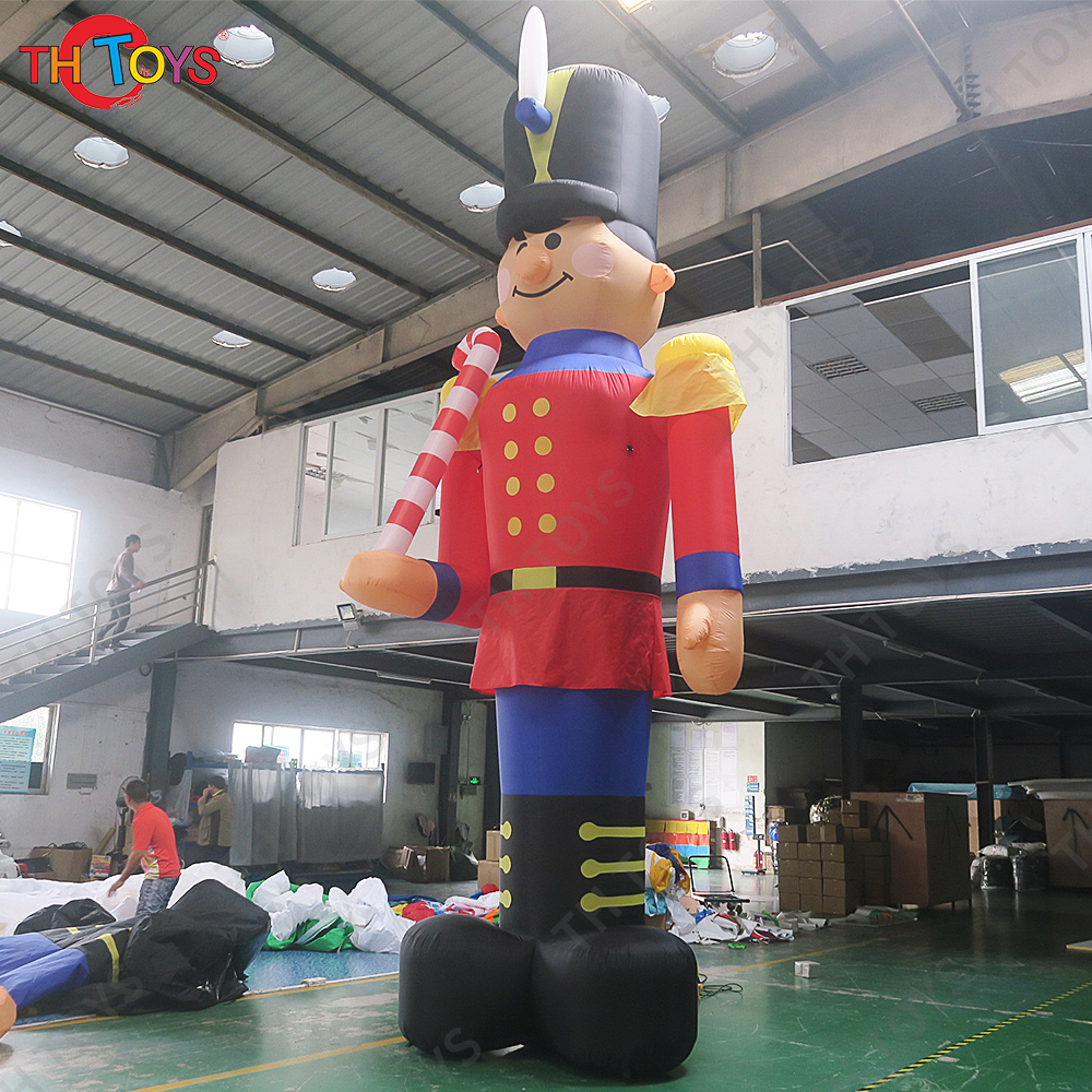 free air ship to door/ 3m10ft or 4m13ft advertising christmas cartoon giant Inflatable christmas soldier for yard decoration
