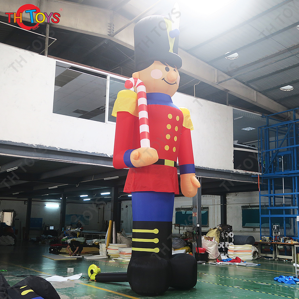 free air ship to door/ 3m10ft or 4m13ft advertising christmas cartoon giant Inflatable christmas soldier for yard decoration