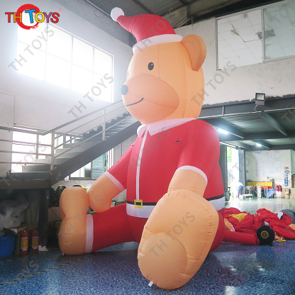 giant Inflatable Christmas bear with hat / Airblown Inflatables Christmas Inflatable Bear with Santa's hat