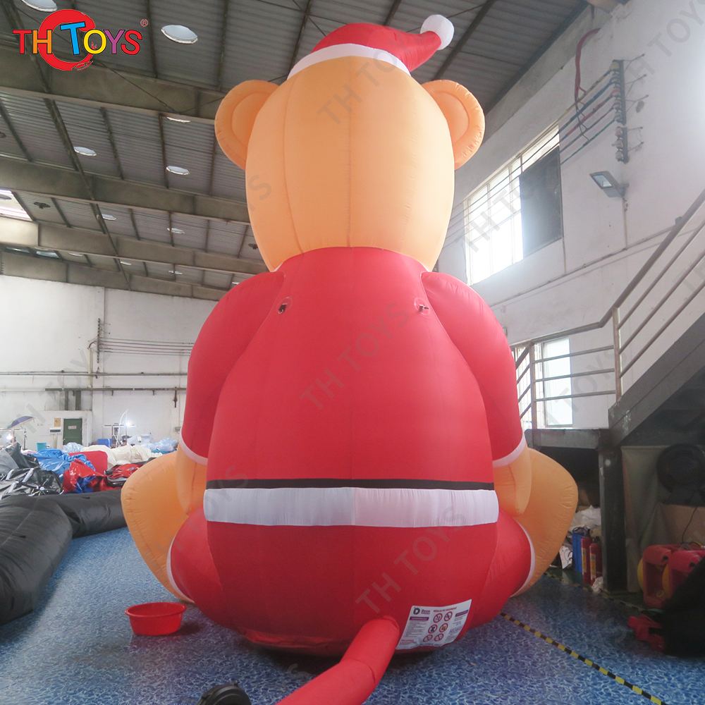 giant Inflatable Christmas bear with hat / Airblown Inflatables Christmas Inflatable Bear with Santa's hat