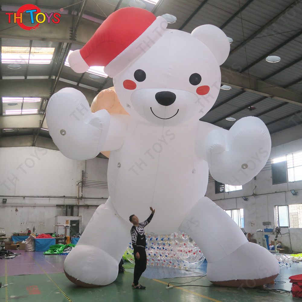 giant Inflatable Christmas bear Wall Climbing