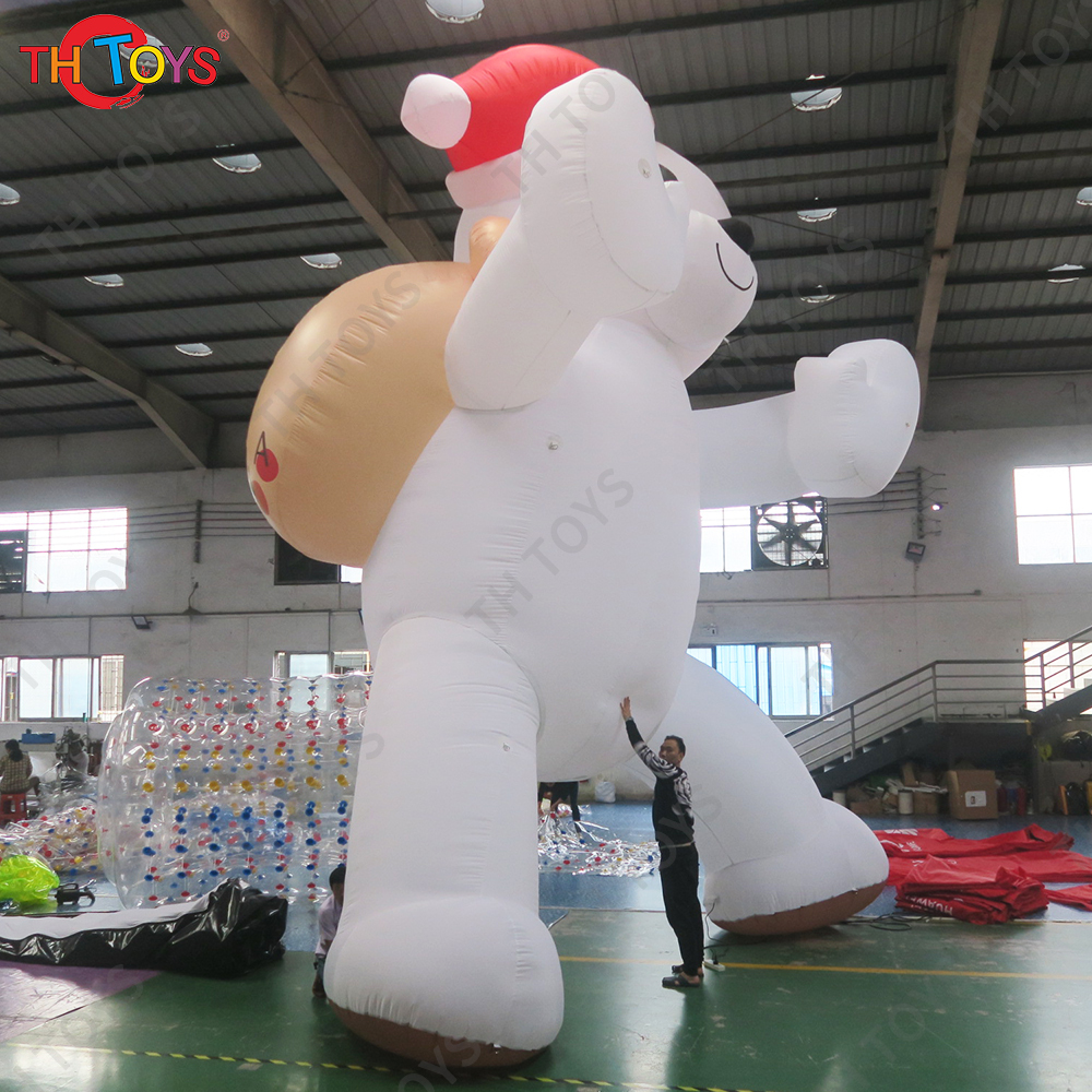 giant Inflatable Christmas bear Wall Climbing