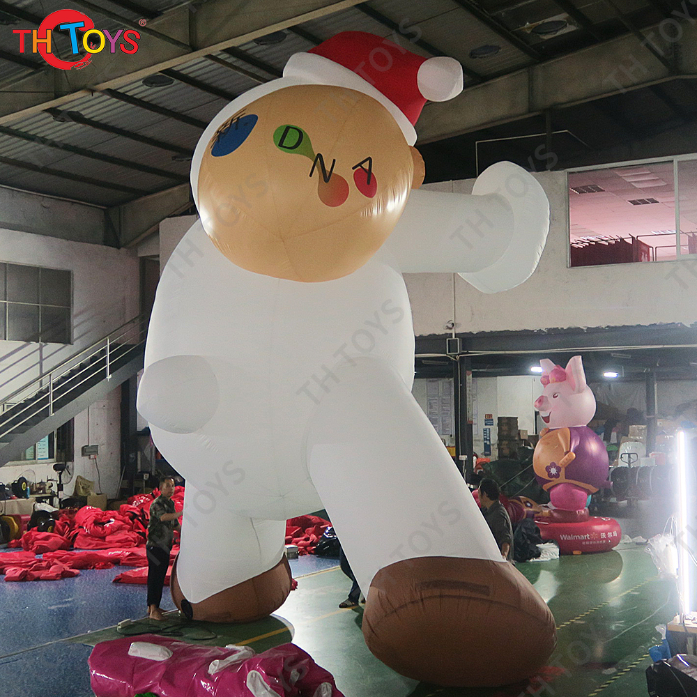giant Inflatable Christmas bear Wall Climbing