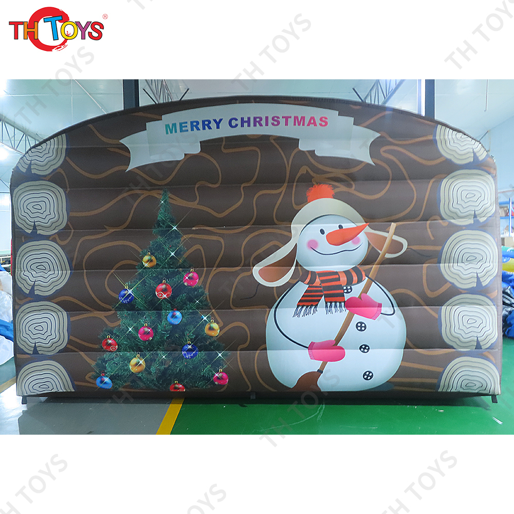 Free air shipping to door, 4x2.5m customize Christmas holiday decorations inflatable photo background wall for sale