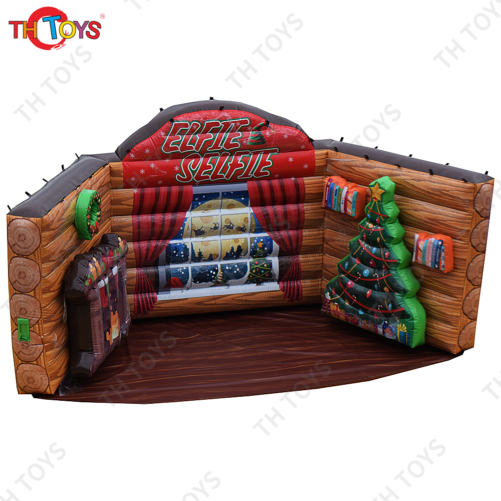 free air shipping to door! custom Inflatable Photo Backdrop Wall for Christmas Holiday Decoration,4x3m inflatable photo wall