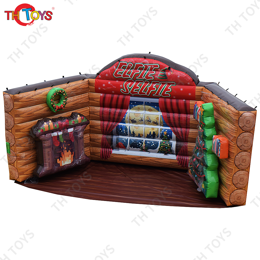 free air shipping to door! custom Inflatable Photo Backdrop Wall for Christmas Holiday Decoration,4x3m inflatable photo wall