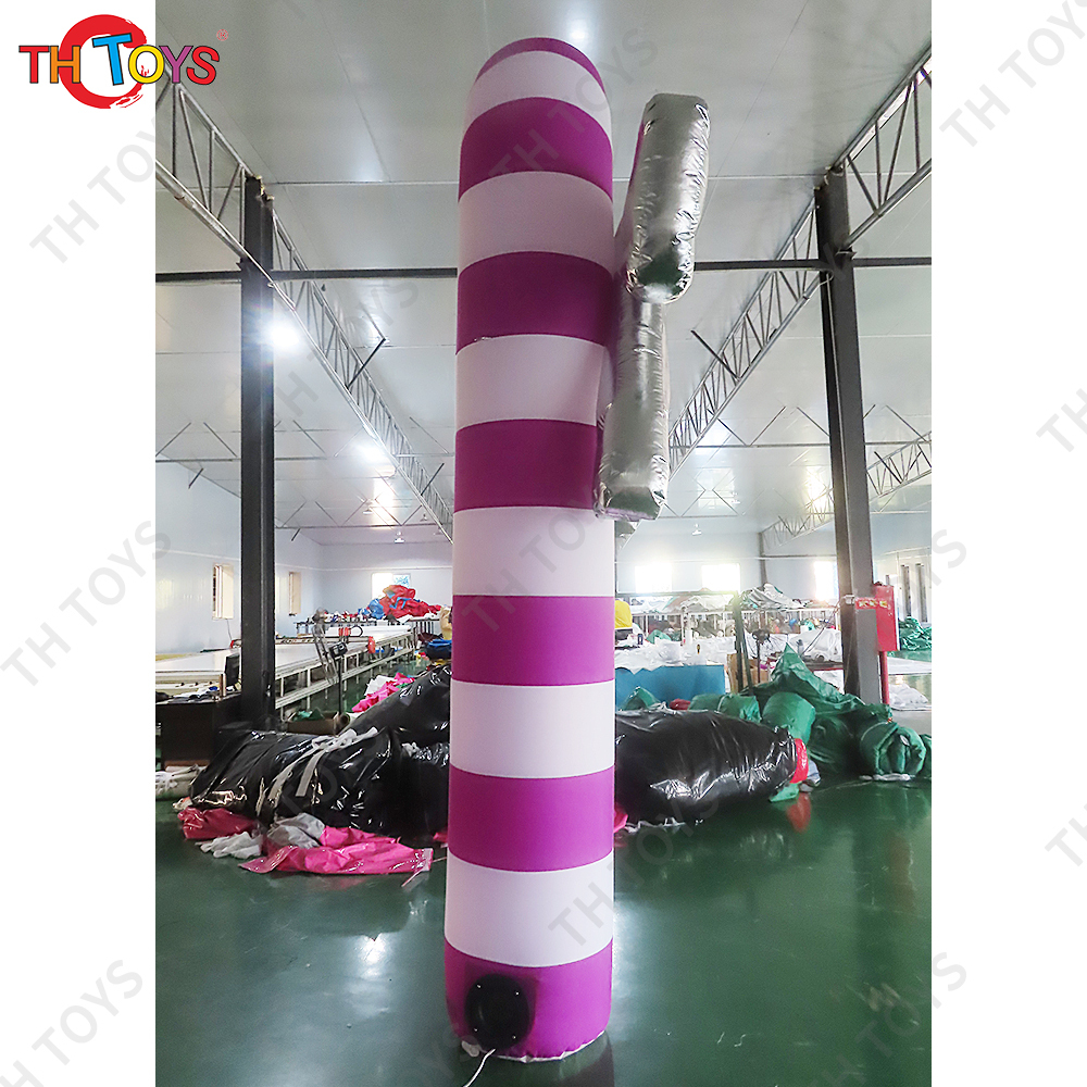 2m/3m/4m Night Decorative Lighting Christmas Inflatable Candy Cane With Led Lights For Christmas Eve Decoration