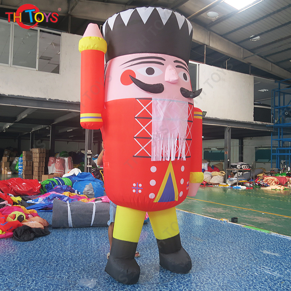 Free air shipping,6m 20ft inflatable Christmas old man cartoon inflatable soldier, amazing outdoor inflatable Christmas solider
