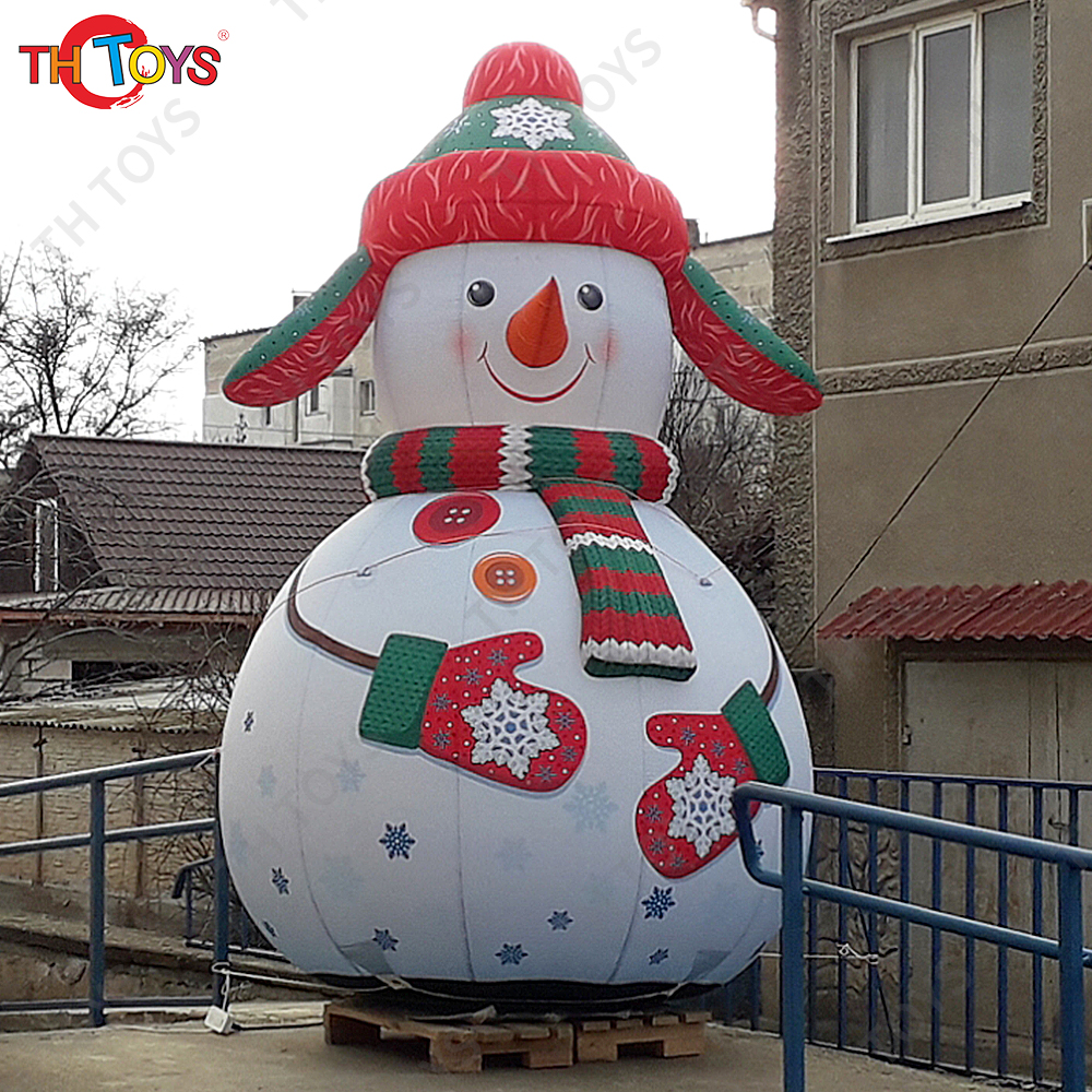 20FT Christmas Inflatables Outdoor Decorations Giant Inflatable Snowman Holding Gift for Yard Lawn Decorations