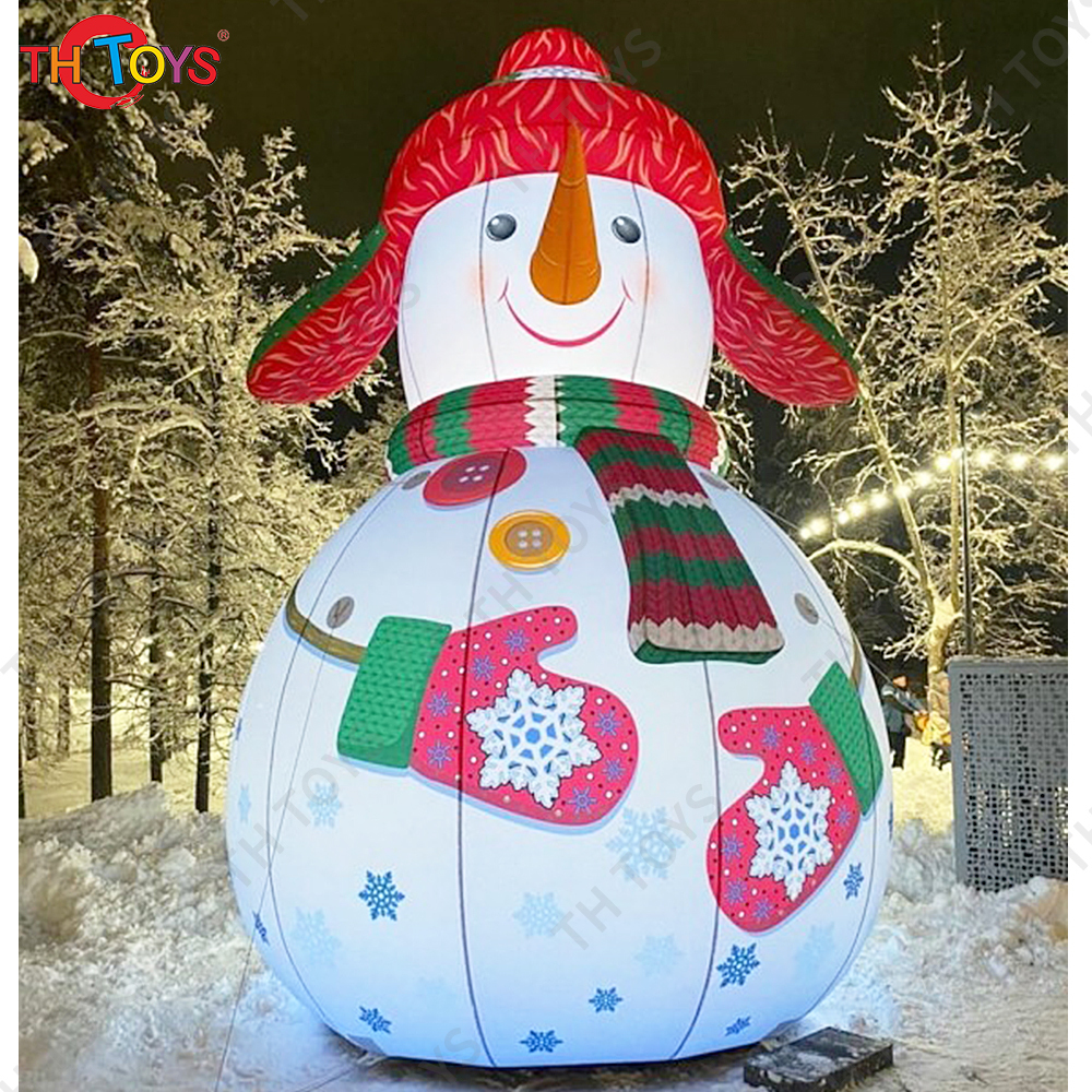 20FT Christmas Inflatables Outdoor Decorations Giant Inflatable Snowman Holding Gift for Yard Lawn Decorations