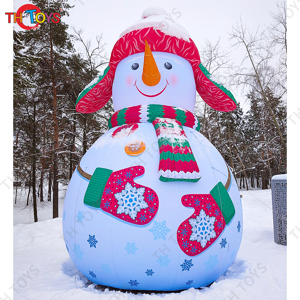 20FT Christmas Inflatables Outdoor Decorations Giant Inflatable Snowman Holding Gift for Yard Lawn Decorations