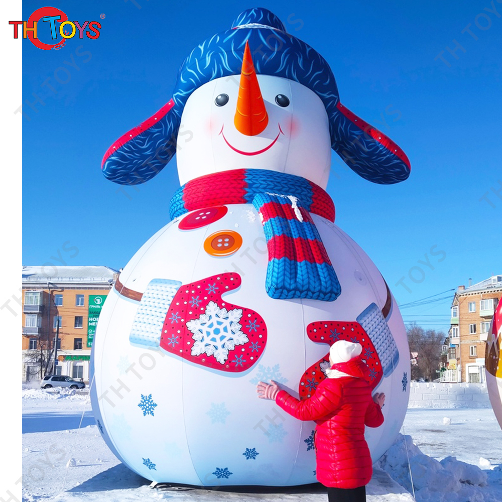 20FT Christmas Inflatables Outdoor Decorations Giant Inflatable Snowman Holding Gift for Yard Lawn Decorations