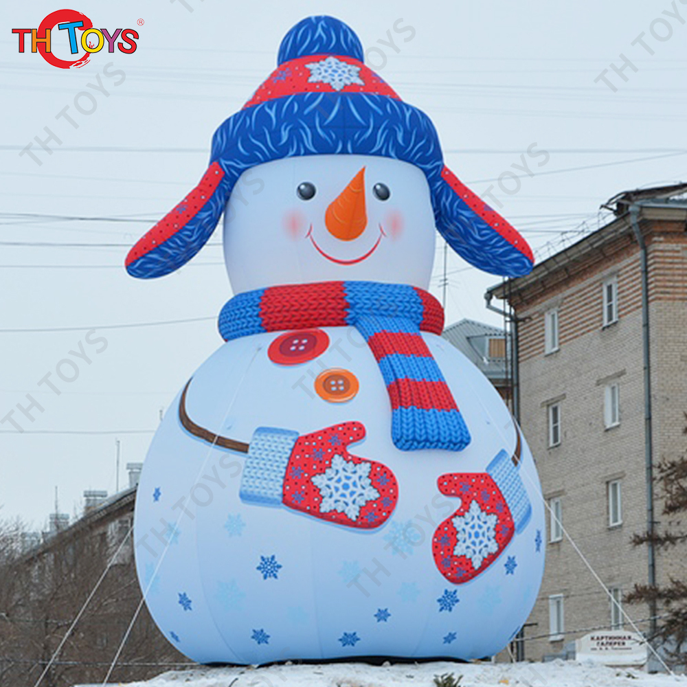 20FT Christmas Inflatables Outdoor Decorations Giant Inflatable Snowman Holding Gift for Yard Lawn Decorations