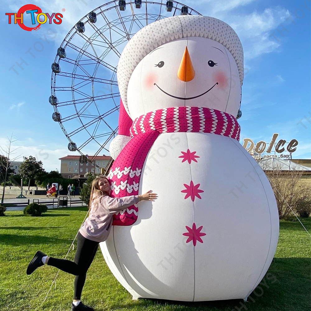 Free Door Shipping Giant Inflatable Snowman Cartoon for Christmas Holiday Decoration