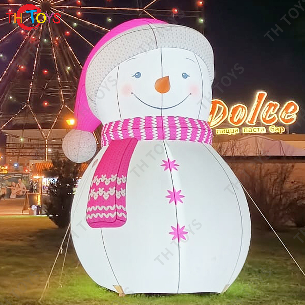 Free Door Shipping Giant Inflatable Snowman Cartoon for Christmas Holiday Decoration