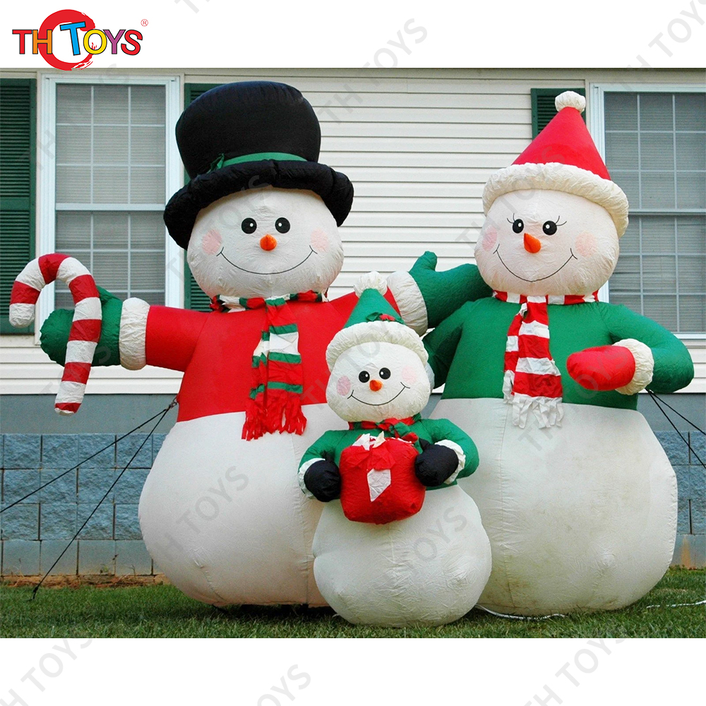 free shipping 3m/4m/5m backyard giant advertising snowman inflatable snowmen family,happy family snowmen