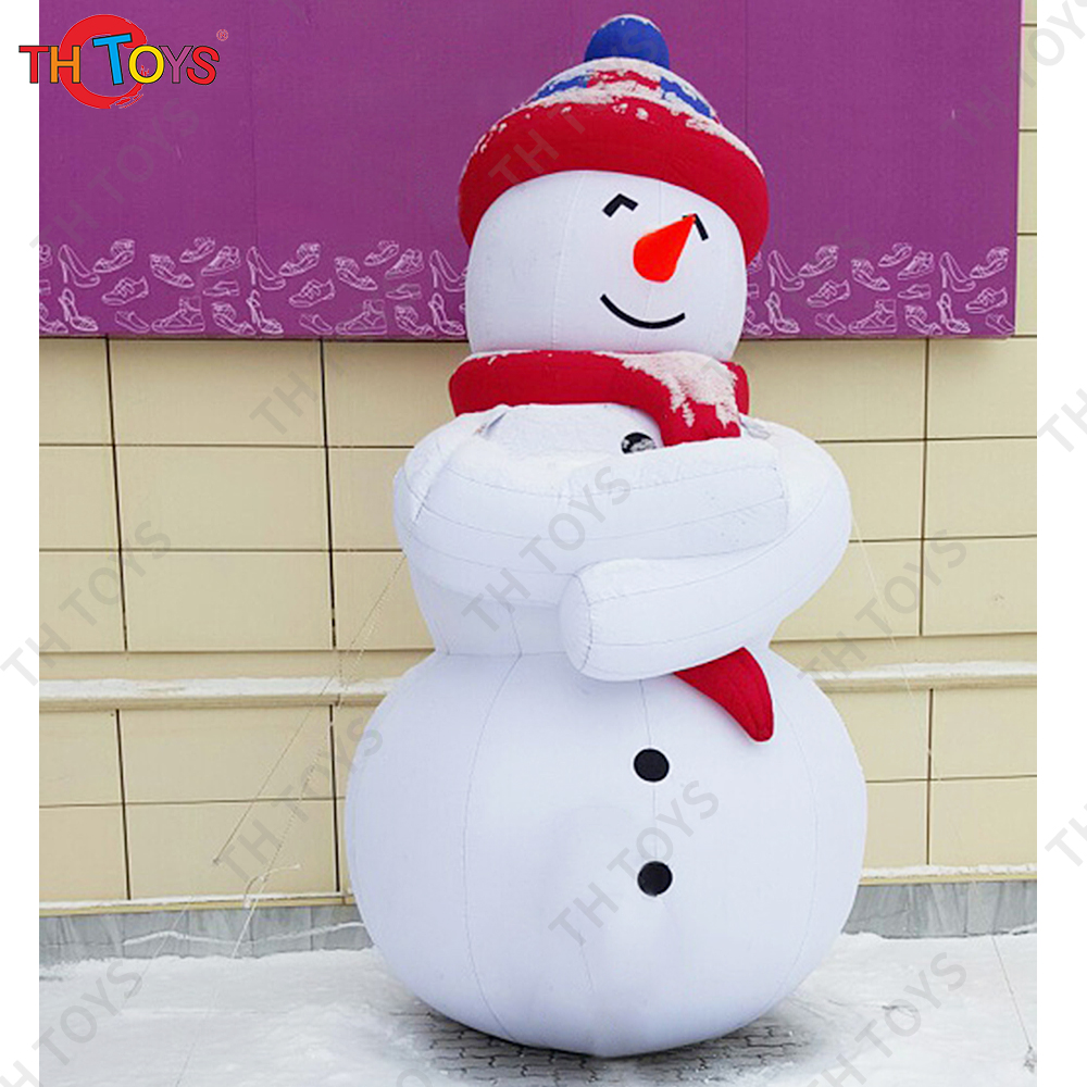 20FT Christmas Inflatables Outdoor Decorations Giant Inflatable Snowman Holding Gift for Yard Lawn Decorations
