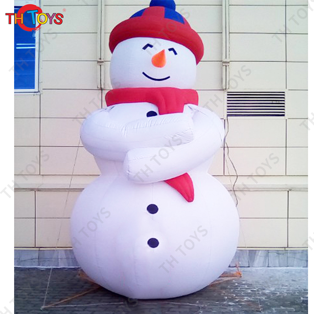 20FT Christmas Inflatables Outdoor Decorations Giant Inflatable Snowman Holding Gift for Yard Lawn Decorations