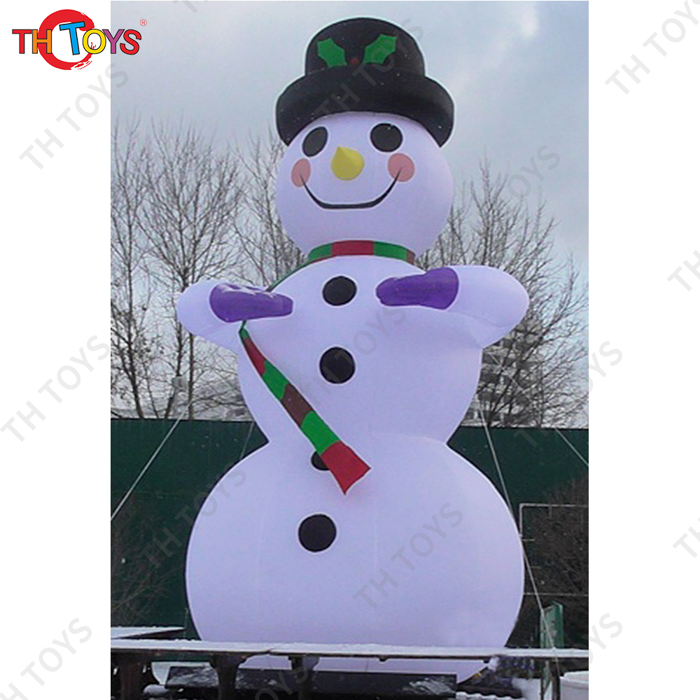 20FT Christmas Inflatables Outdoor Decorations Giant Inflatable Snowman Holding Gift for Yard Lawn Decorations