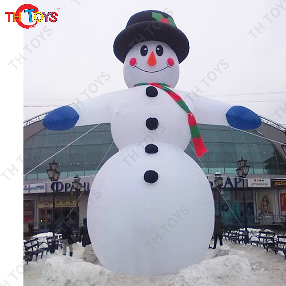 20FT Christmas Inflatables Outdoor Decorations Giant Inflatable Snowman Holding Gift for Yard Lawn Decorations